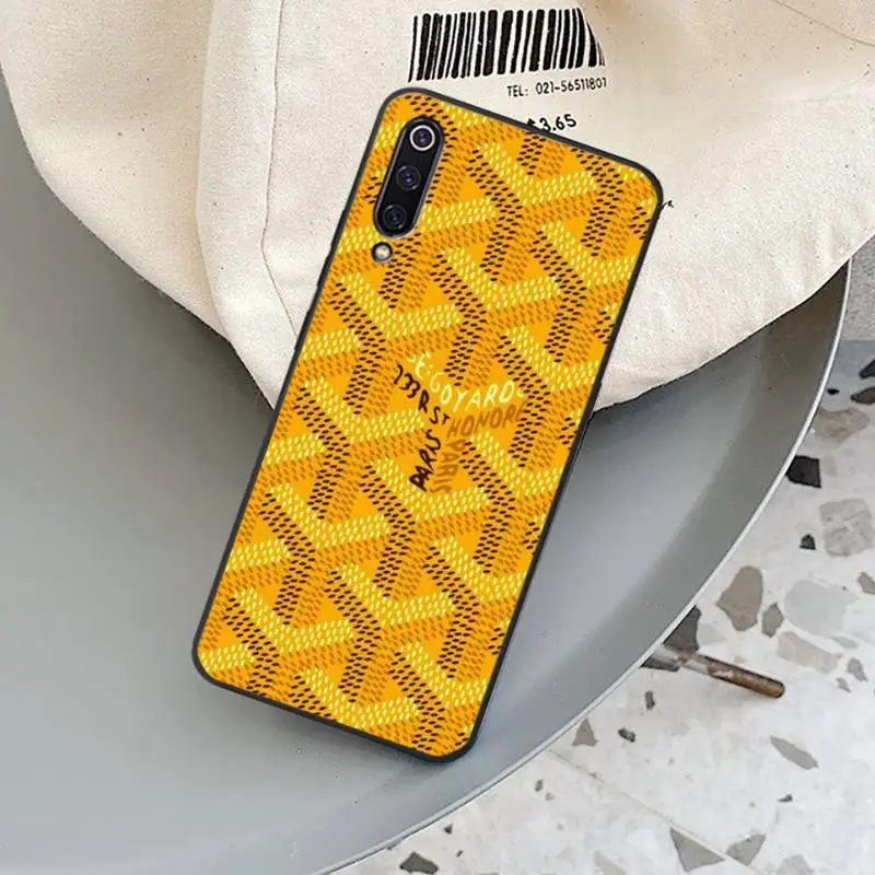 

fashion luggage brand Goyards Phone Case for Xiaomi mi 6 6plus 6X 8 9SE 10 Pro mix 2 3 2s MAX2 note 10 lite Pocophone F1