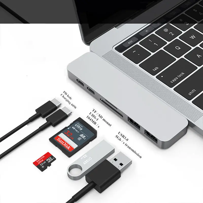 Хаб для смартфонов Type-C USB 3 0 многоинтерфейсный PD высокоскоростной зарядный