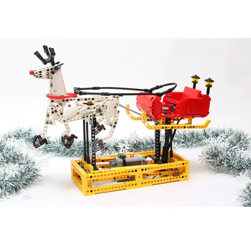 

Mould King 10015 Christmas Santa Sleigh Moose Building Blocks 788pcs Bricks Toys For Gift Education Model Sets MOC-4121
