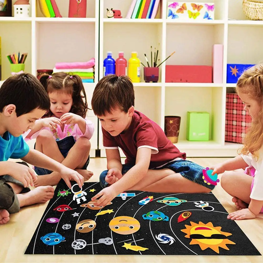 

Children Learning Educational Interactive Rug Moon Toys Planet Children's Blanket Planet Moon Learning Educational S5q2