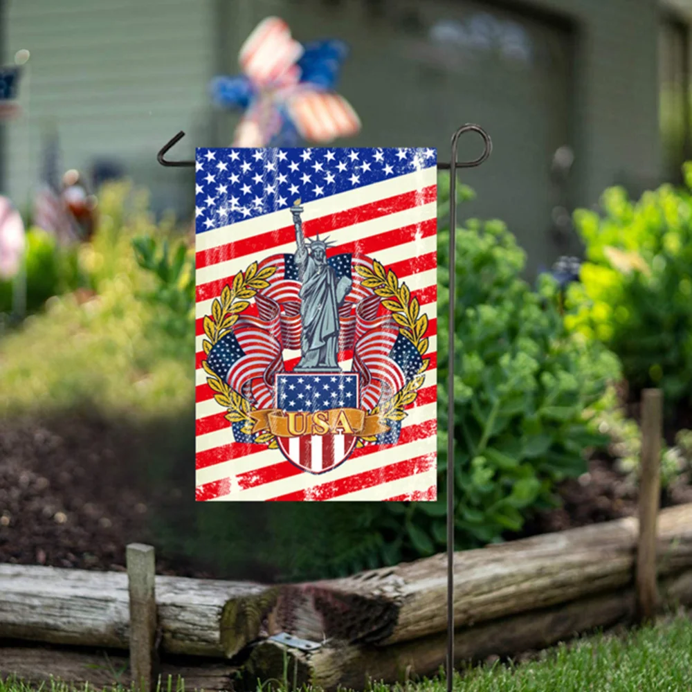 

1Pc Independence Day Garden Flag Chic USA Festival Digital Printong Yard Flag