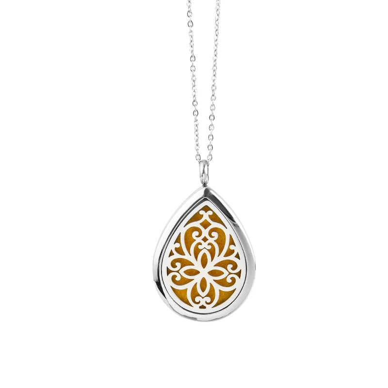 1PC Aroma Diffuser Necklace Open Locket Aromatherapy Pendant Essential Oil Car Air Freshener Perfume |