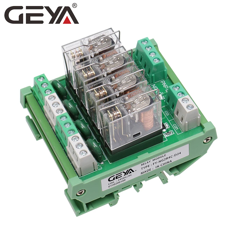 GEYA NG2R PLC 4 канальный Omron Реле модуль 1NO 1NC реле SPDT 12V 24V AC/DC|Реле| |