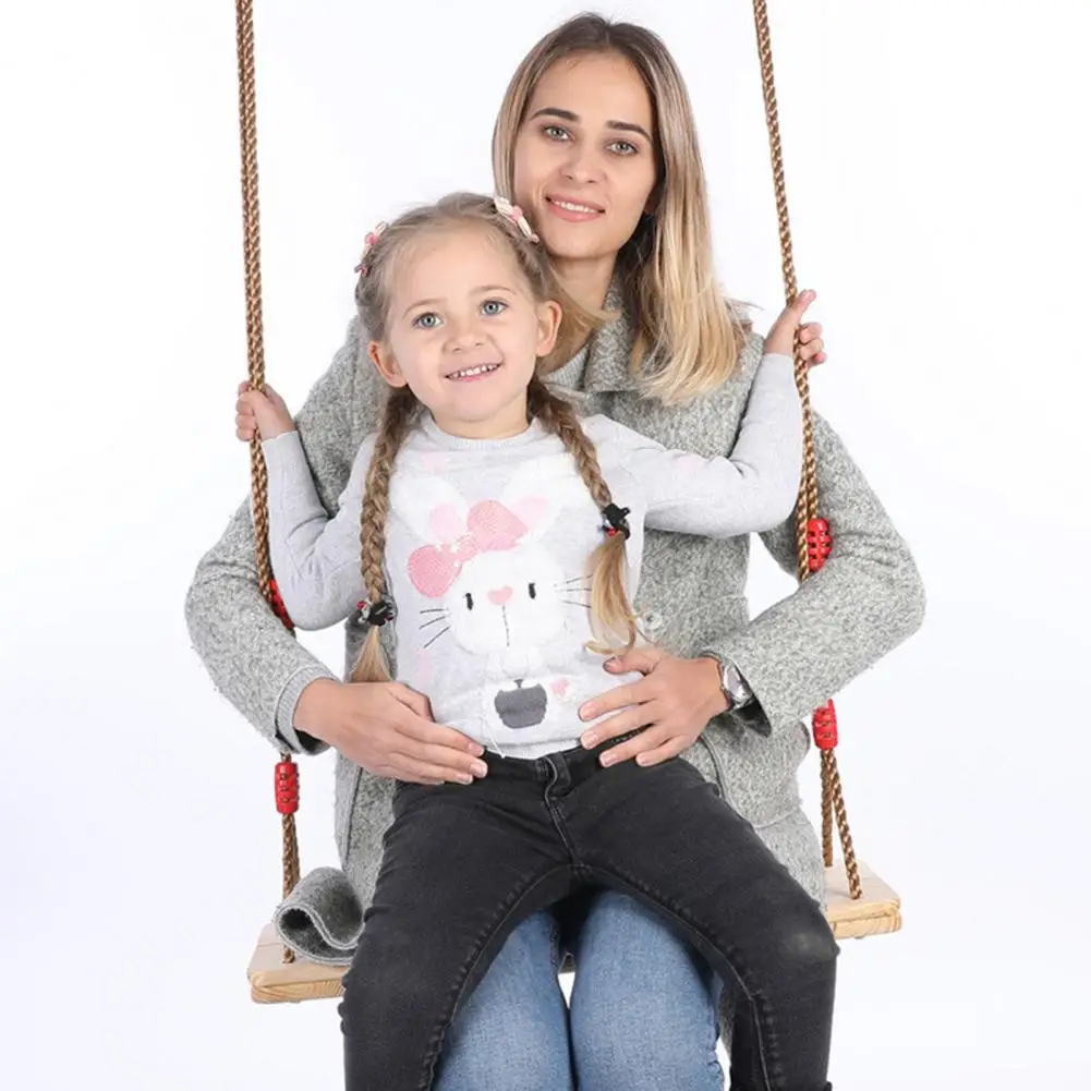 Деревянные веревочные качели регулируемые подшипники 150 кг деревянные плоские