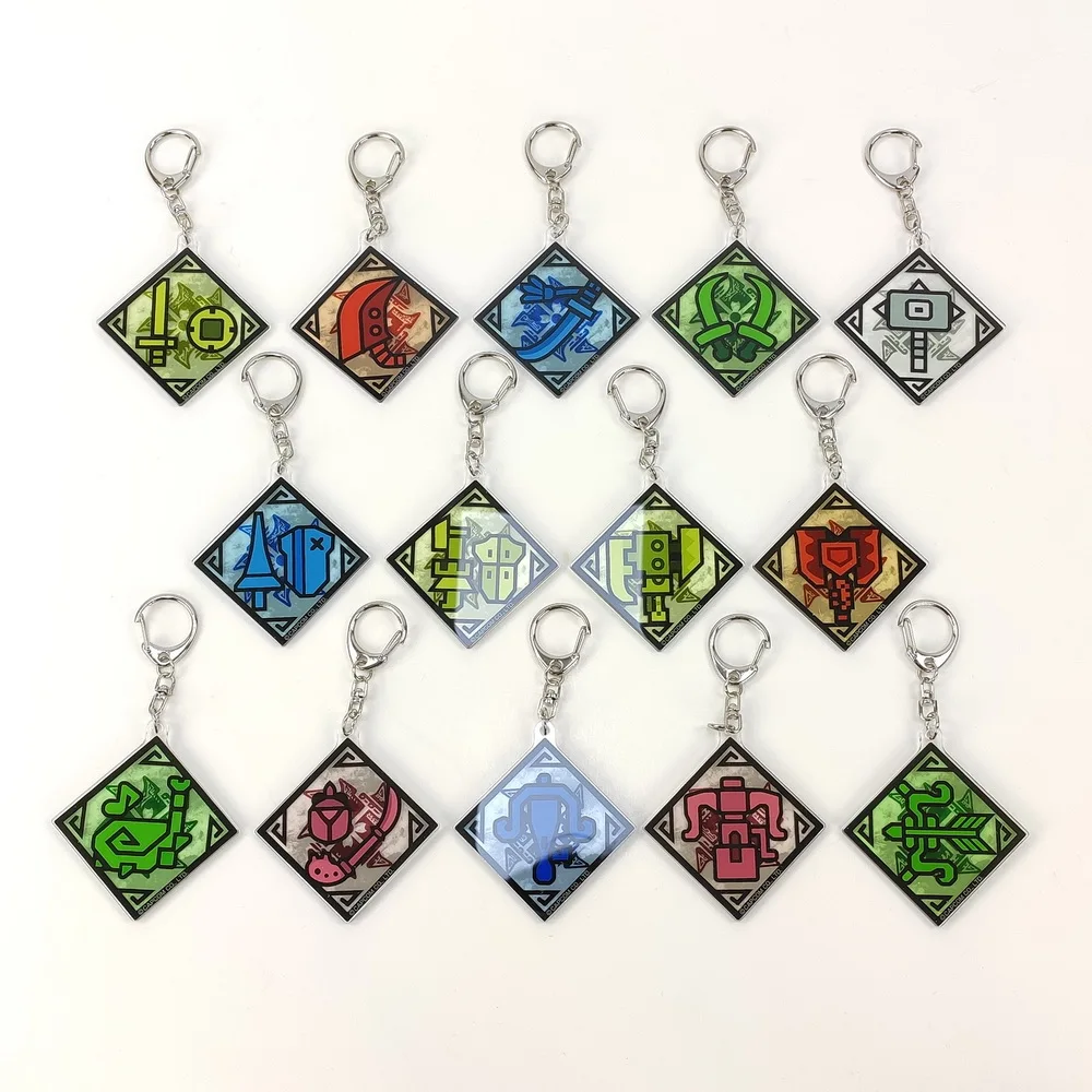 

Genuine Monster Hunter Rise Weapon and Equipment Icon Blind Box Capsule Toy Acrylic Pendant Keychain