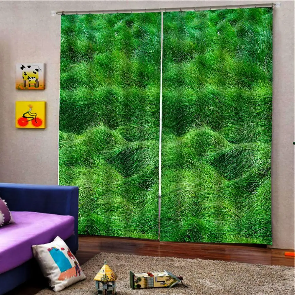 Фото оконные занавески s гостиная спальня Луг кухня для домашнего декора зеленые