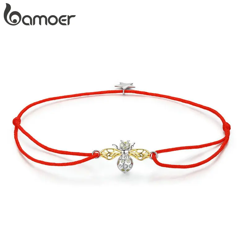 Браслет веревочный женский из серебра 925 пробы со звездами|Гибкие и жесткие