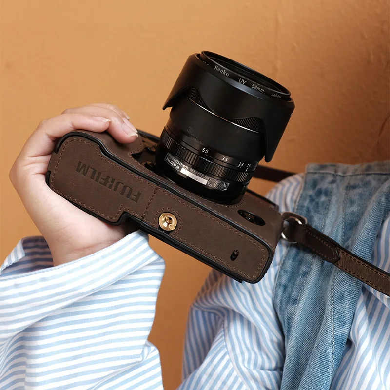 Кожаный защитный чехол для камеры Fuji X PRO3 xpro3 ручной работы из воловьей кожи|Сумки