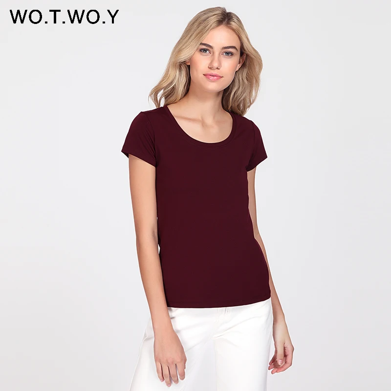 Высококачественная хлопковая Базовая футболка 21 карамельного цвета Женская