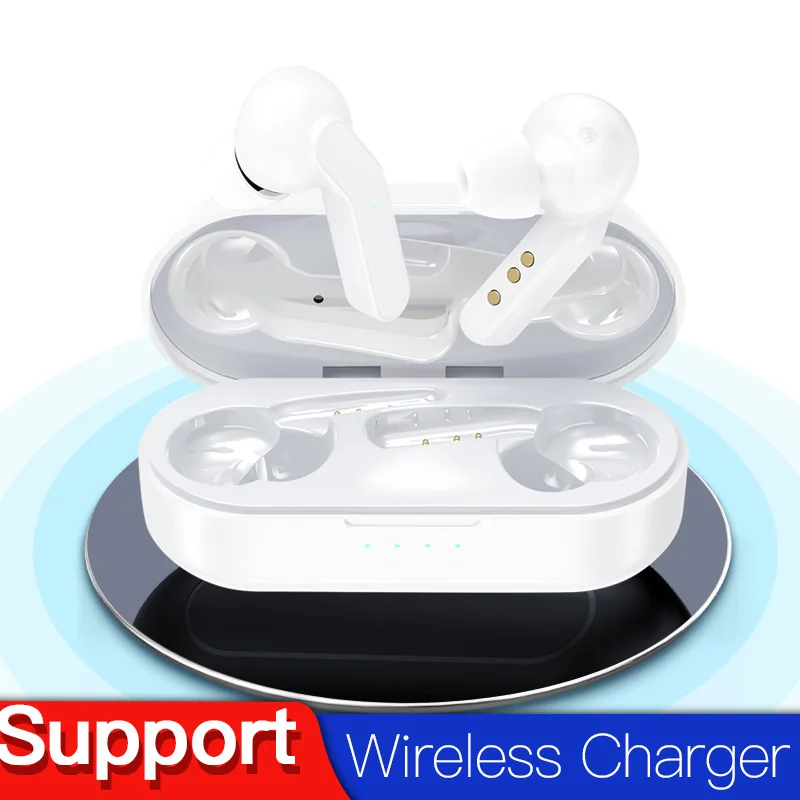 WT Wireless Charging AWEI, настоящие беспроводные стерео наушники с сенсорным управлением, Bluetooth 5,0, супер бас, Hi-Fi гарнитура, водонепроницаемая гарнитура с двойным микрофоном - Color: WT Wireless Charging