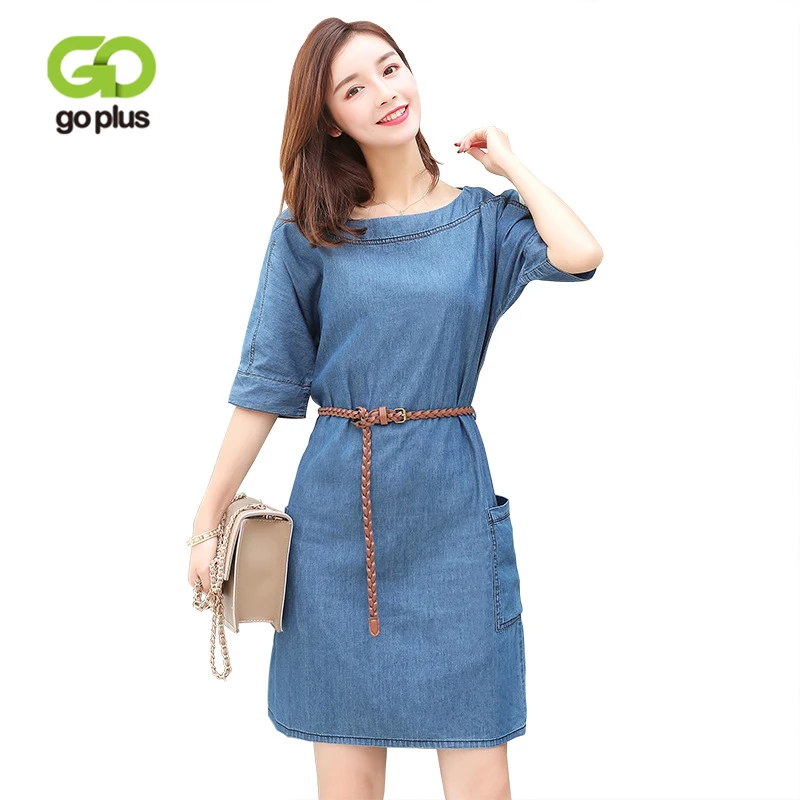 GOPLUS 2021 весенние туфли в стиле бохо платье из джинсовой ткани Женская одежда с О