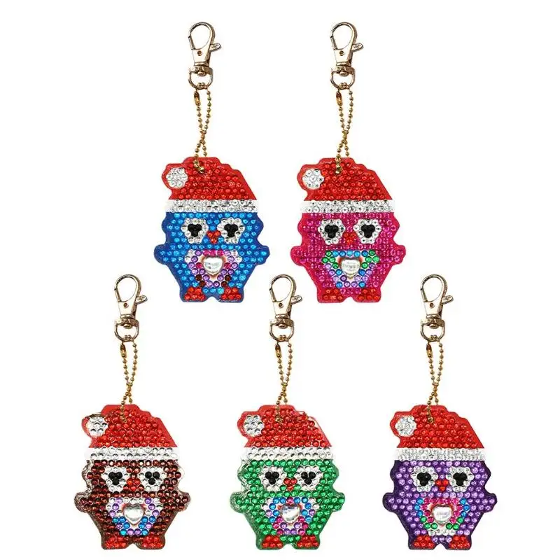 

Брелок для ключей с алмазным рисунком пингвина, 5 шт.