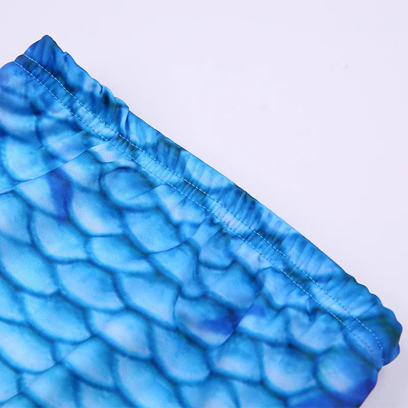 Купальный костюм русалки из 3 предметов для девочек комплект бикини крупных