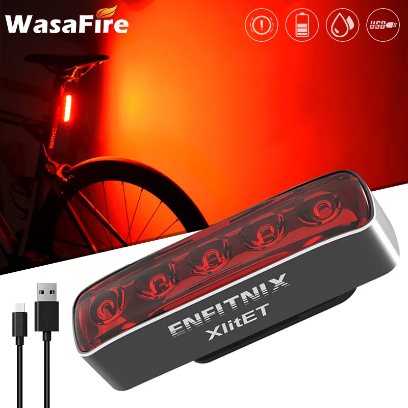 

Bicycle Tail Light Brake Rear Light Safety Night Riding Smart Sensing Taillight MTB Road Bike Seatpost Warning Lamp Lantern