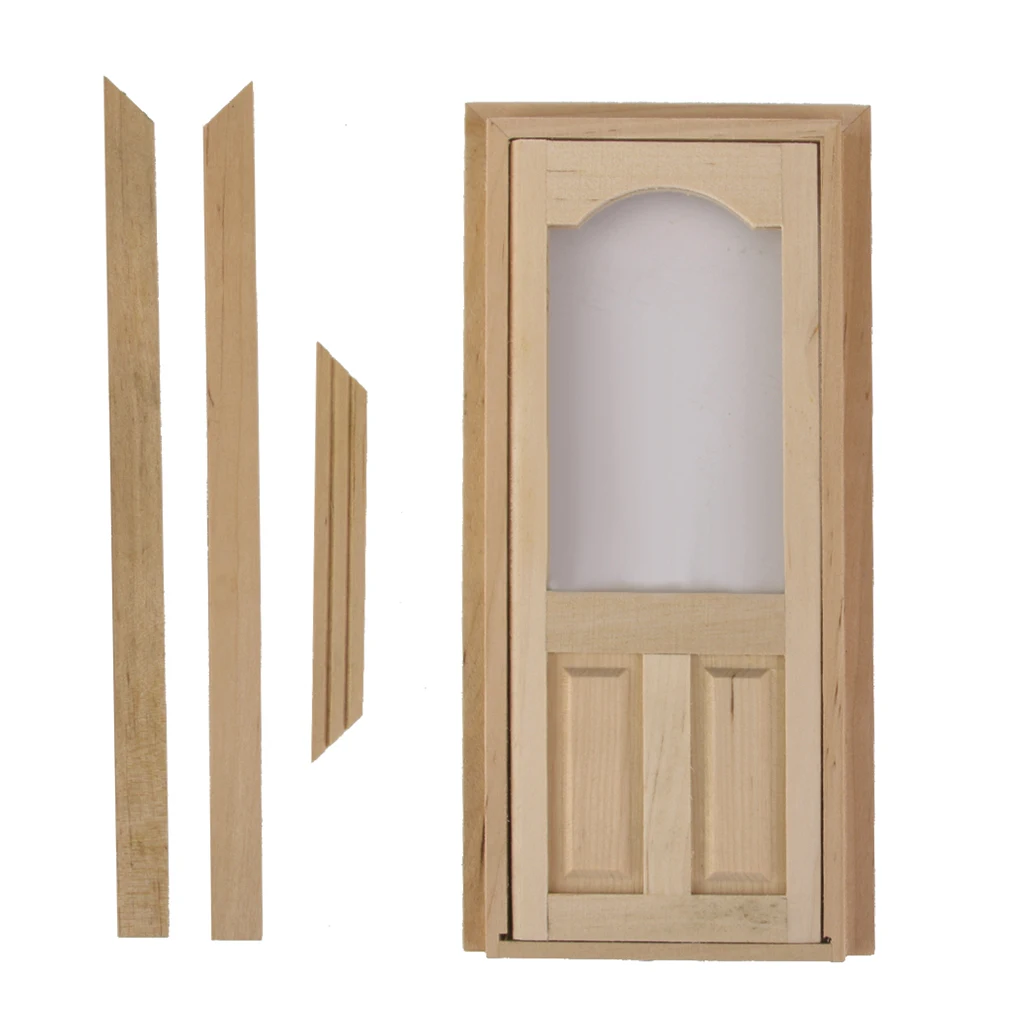 

1:12 Dollhouse Miniature DIY Material Wooden Door Material 2