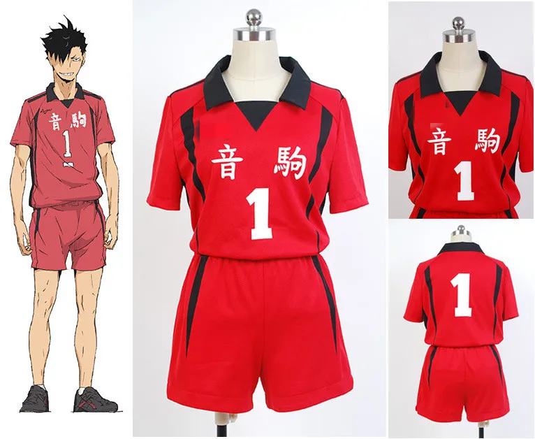 Haikyu Haikyuu! Футболка для старшей школы Nekoma NO 1 Tetsuro Kuro волейбольные Джерси Спортивная