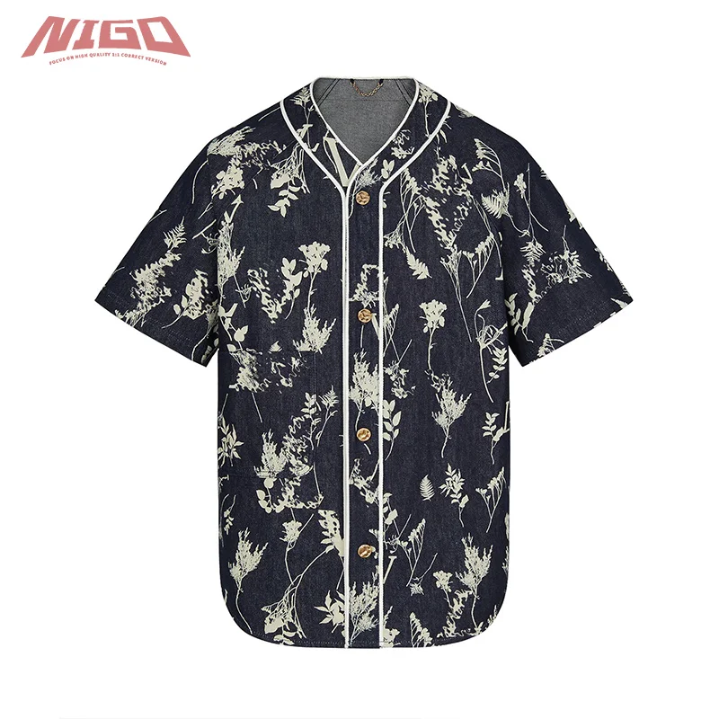 

NIGO L 21ss Floral Denim Baseball Jacket Code@L91