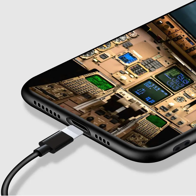 

Airplane Pilot For iPhone 12 Pro Max Mini 11 Pro XS Max X XR 6S 6 7 8 Plus 5S Soft Black Phone Case