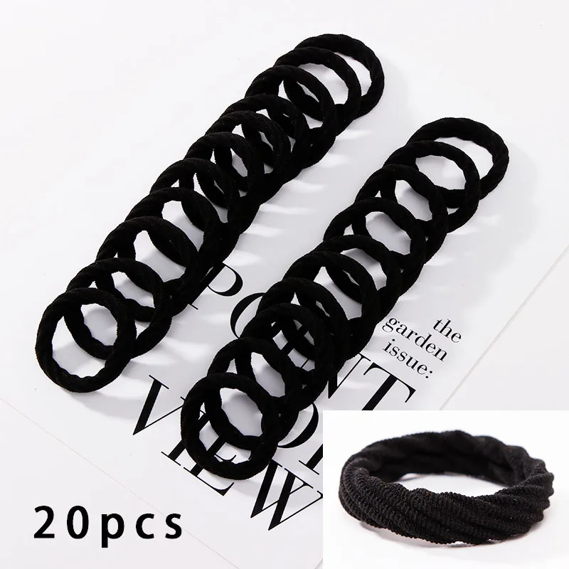 10pcs/Set New Women Basic Crude Elastic Hair Bands Ponytail Holder Scrunchie Headband Rubber Bands Fashion Hair Accessories