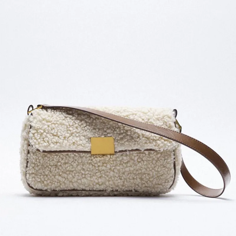 

Boutique Plush Handbags for Women 2022 New Fashion All Match Simplify One Shoulder Bags Ladies Designer Dating Purses Sac Luxe