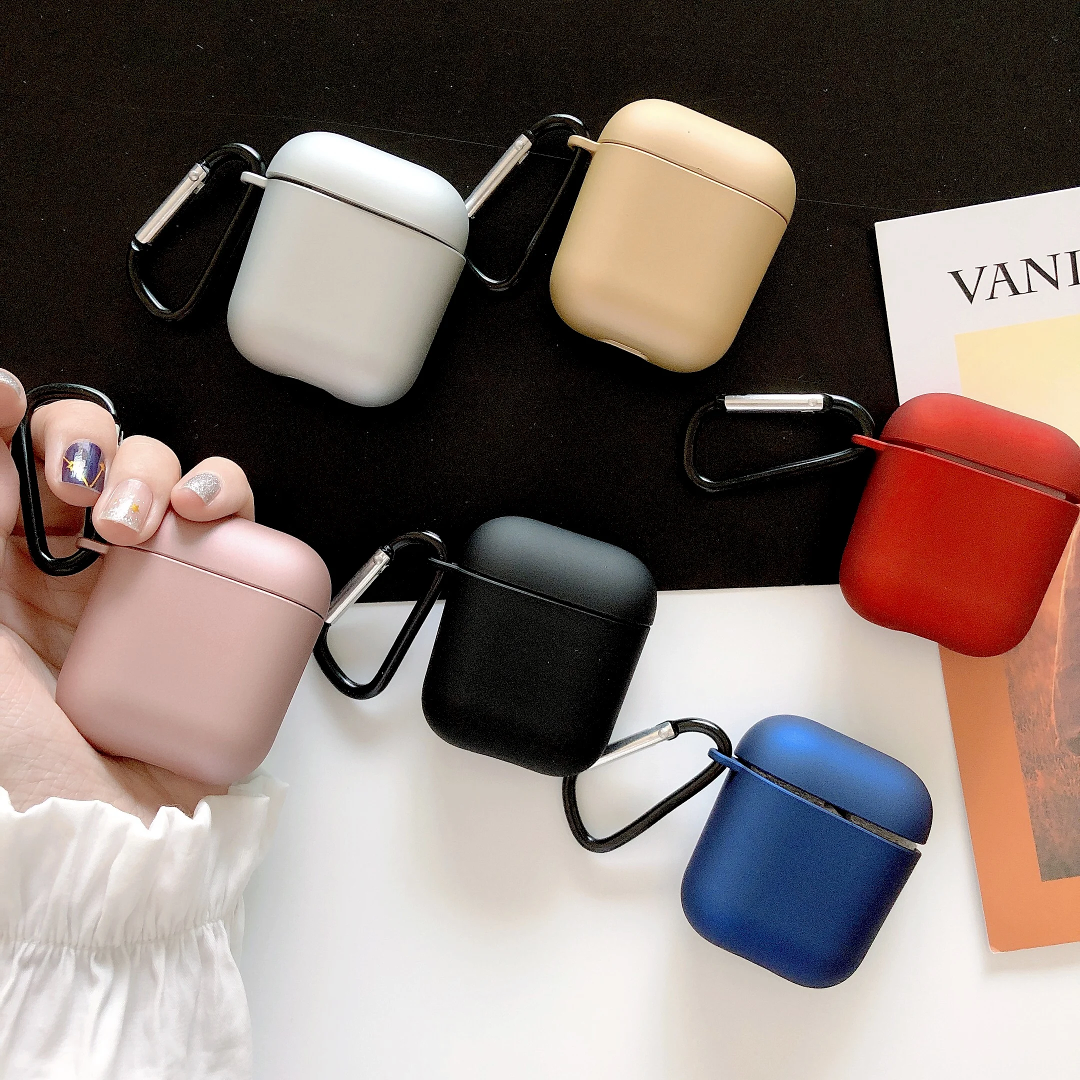 Роскошная матовая кожаная сумка для Airpods 2 1 чехол беспроводных Bluetooth наушников