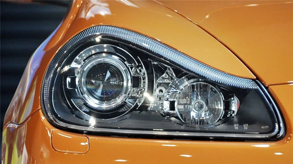 Для Porsche Cayenne 2007 2008 2009 2010 налобный фонарь с двумя объективами Автомобильный фар Крышка Замена Прозрачный авто чехол