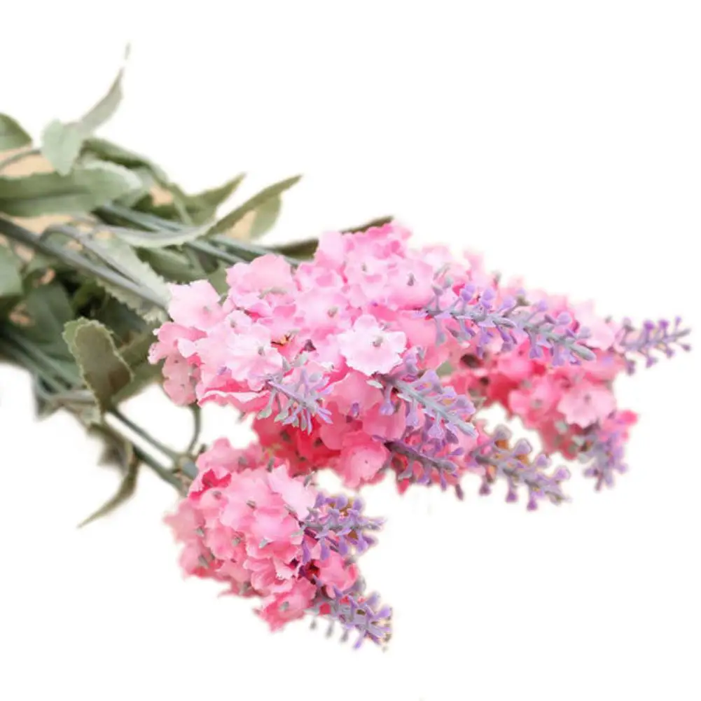 

10 Heads 1 Bouquet Faux Silk Lavender Fake Garden Plant Flower Home Decor