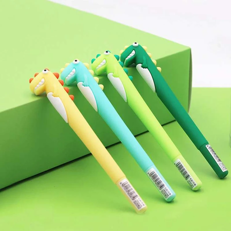 Забавная ручка с динозавром из мультфильма гелевая для школы мальчиков 4