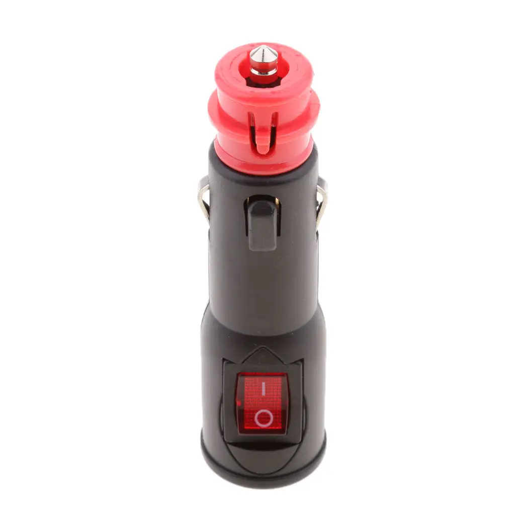 

dolity Universal Car RV Male Cigarette Lighter Socket Plug Connector Adaptor Switch