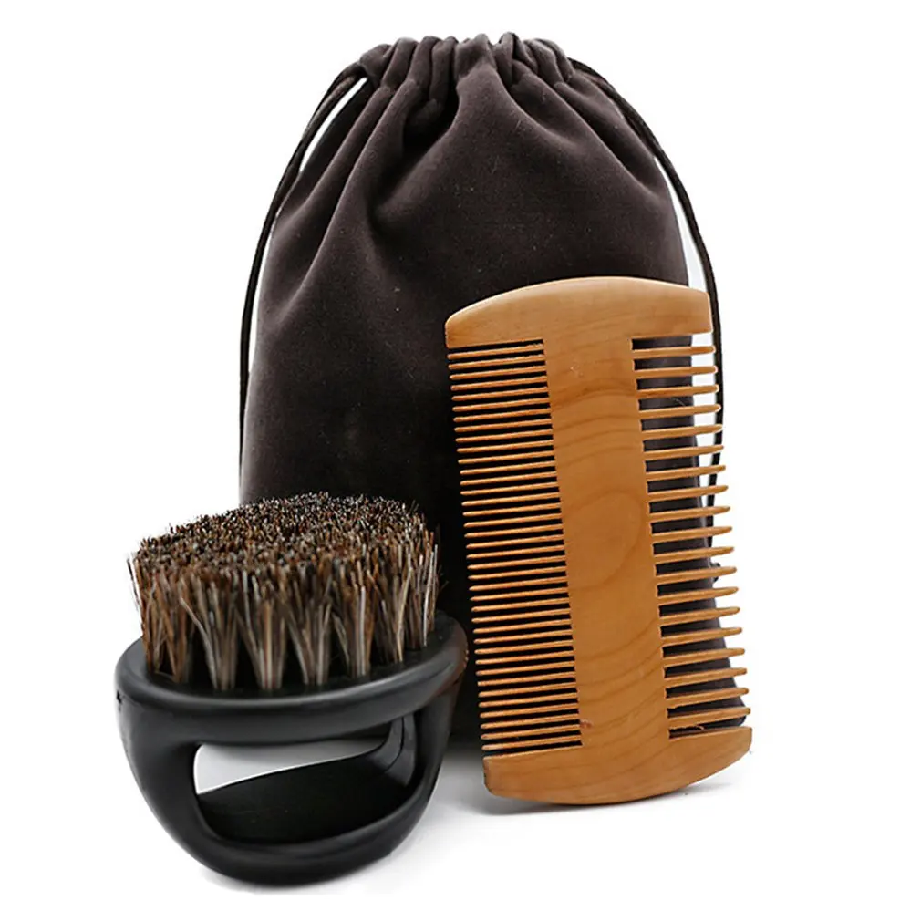 

4pcs/set Perfect Beard Comb Set for Men's Face Care Stencil Comb Shaper for Beard with Scissors Styling Beard Shaping Tool 2018