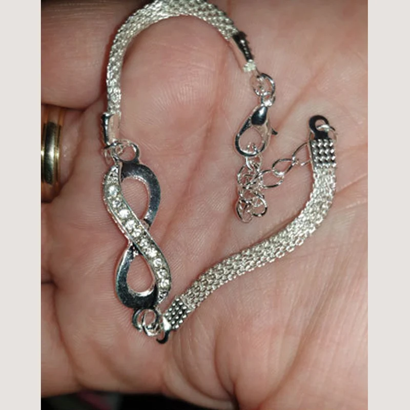 Модный регулируемый браслет мужские и женские украшения серебряный цвет