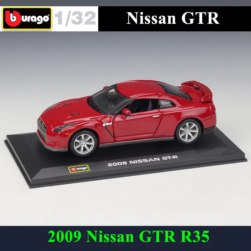 Модель автомобиля Bburago 1:32 2009 Nissan GTR R35 модель из сплава оргстекл пылезащитный