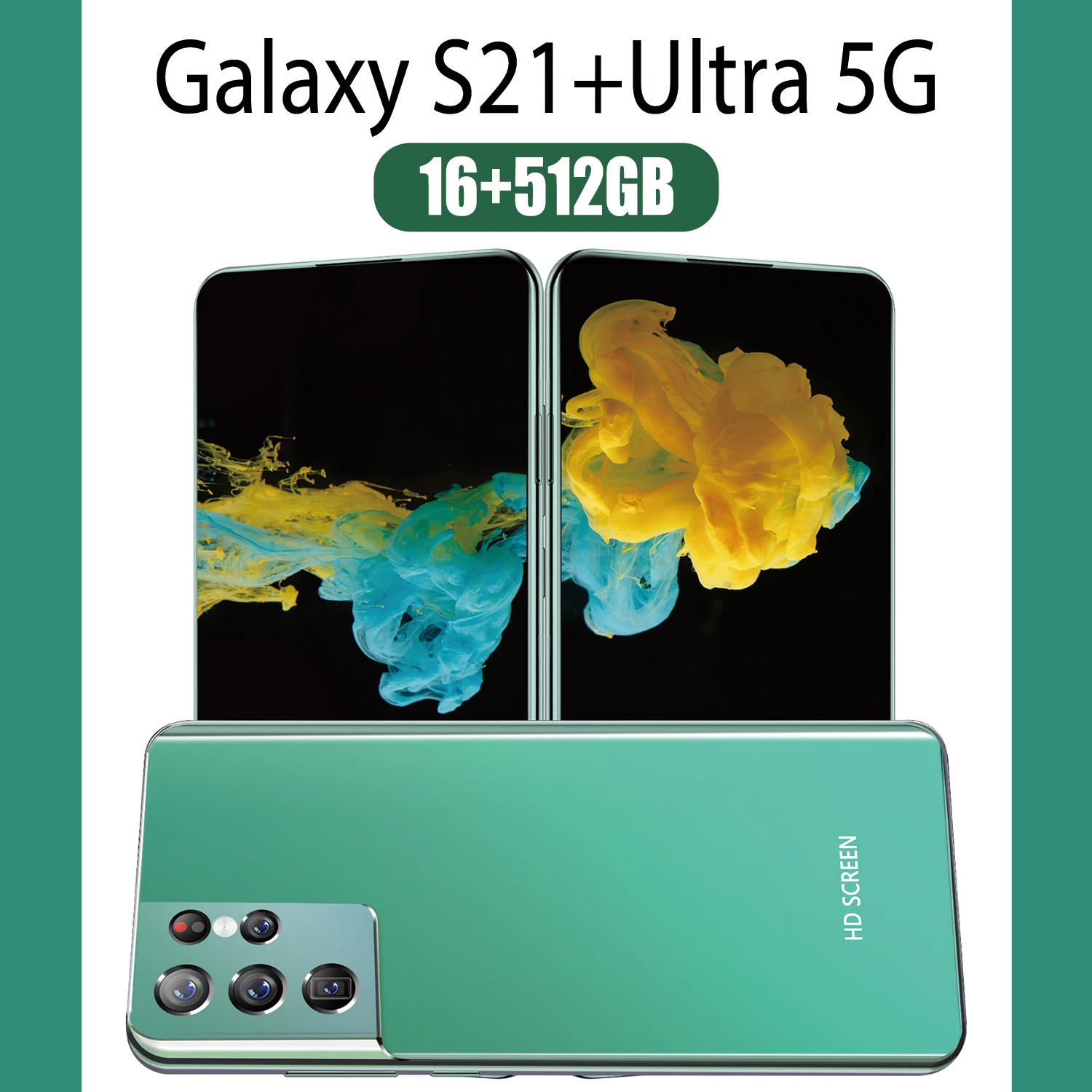 

Smartphone Galaxy S21 Ultra 7.3 Inch 16G 512GB 24MP+48MP Android 10 6800mAh 10 Core Really MTK6889 4G 5G Global Version