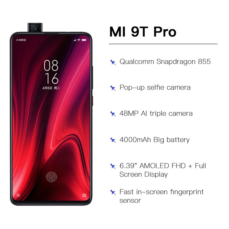 Глобальная версия Xiaomi mi 9T Pro 6GB 128GB (Red k20 PRO) Смартфон Snapdragon 855 4000mAh 48MP задняя камера