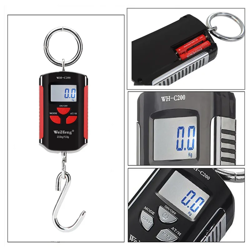 Подвесные весы с крючком портативные цифровые на 150/200/500 кг ЖК-дисплеем |