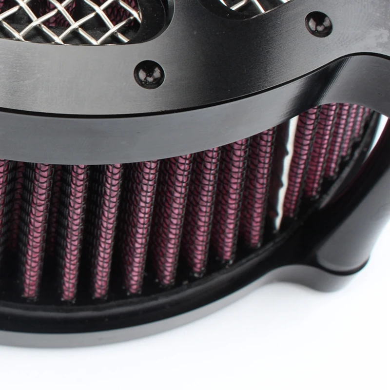 

Motorcycle Air Filter Cleaner Intake Filter System Kit Motor Bike for Softail (-), Touring Street Glide FLHX, Road King