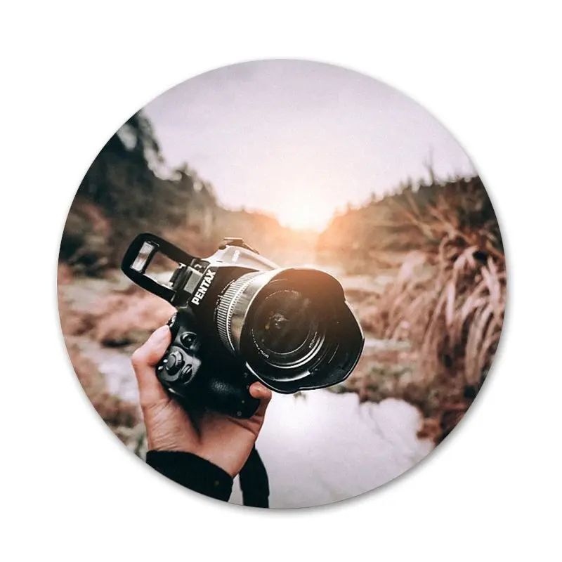 

Photographer Camera Lens Icons Pins Badge Decoration Brooches Metal Badges For Backpack Decoration