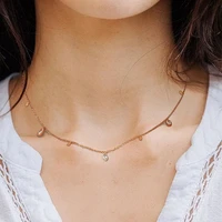 vnox geometric charm chain necklaces for women rectangle triangle waterdrop charmelegant lady party beach summer jewelry