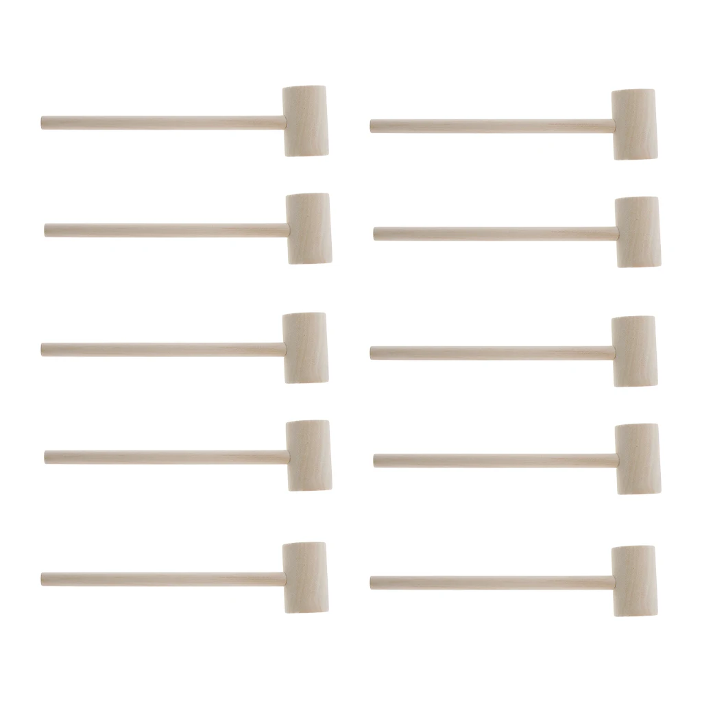 

30Pieces Jewellers Leather Wooden Hammer Pounding Seafood Mallet Gavel DIY