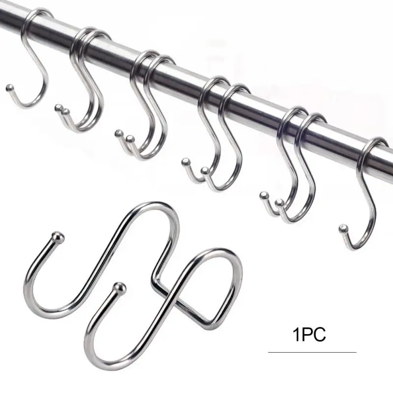 3 шт. из нержавеющей стали двойной s-образный крючок для хранения ванной комнаты