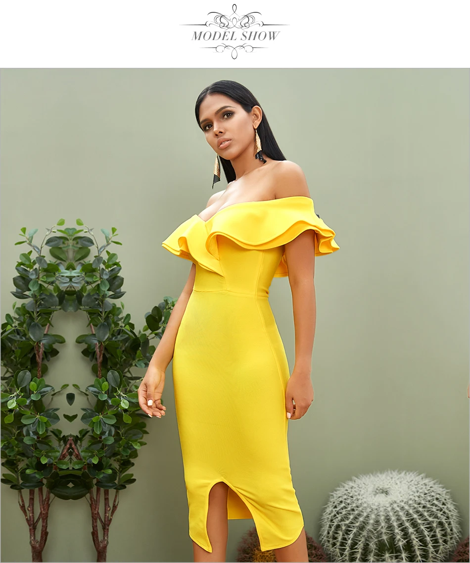 Adyce новое летнее Сексуальное Женское Бандажное платье с открытыми плечами Vestidos с оборками и вырезом лодочкой Клубное платье знаменитостей платье для вечеринок подиума