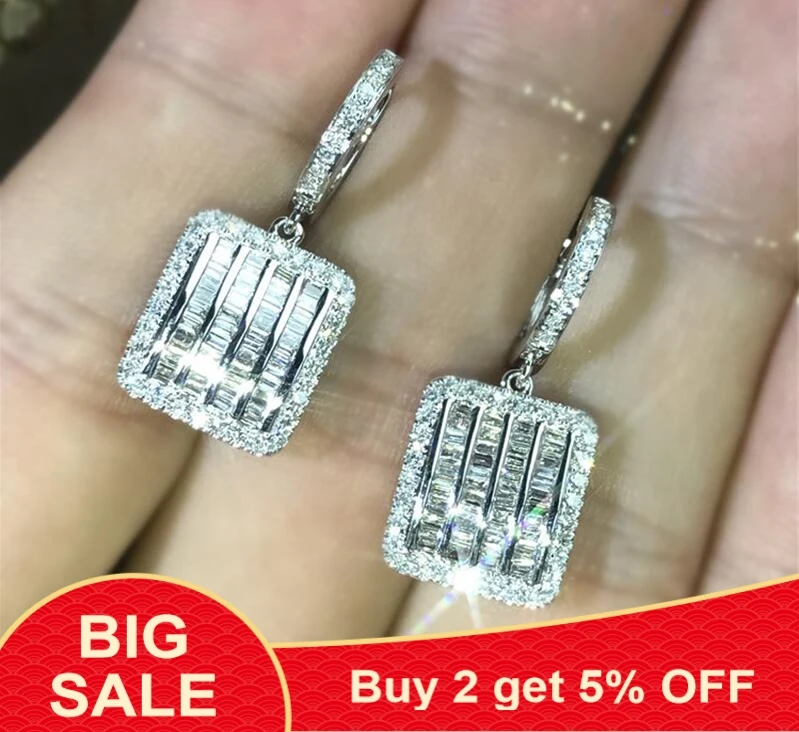 Женские серьги-подвески из серебра 925 пробы в форме буквы т | Украшения и