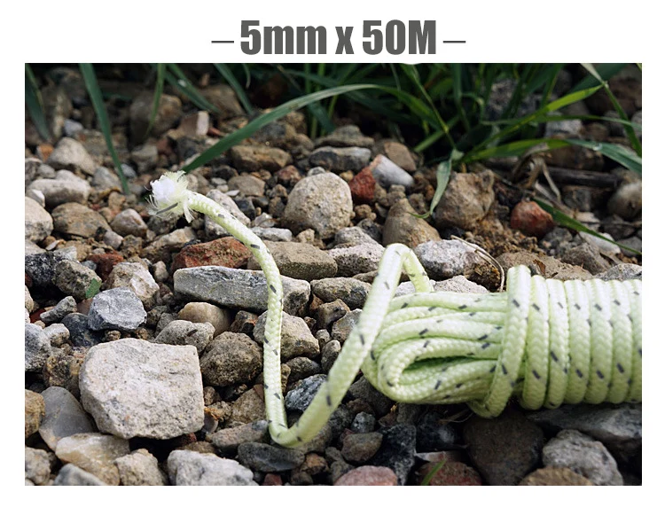 Сверхмощный светоотражающий канат для кемпинга 50 м 5 мм | Спорт и развлечения