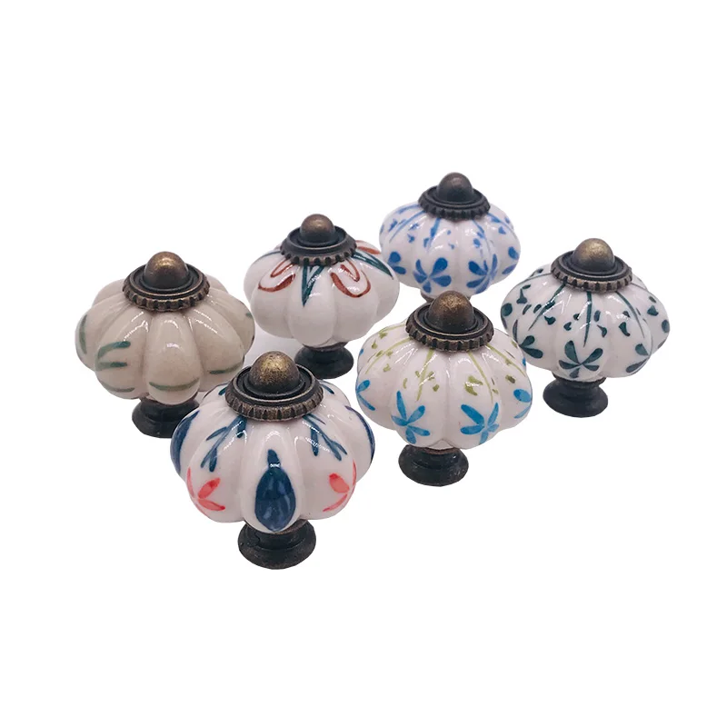 1 шт. деревенская ручка кухонного шкафа винтажная Керамическая Тыква комод