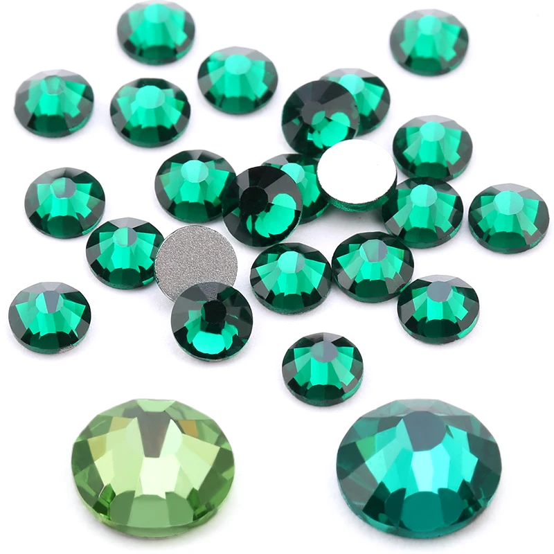 SS4 SS34 Malachite зеленые стеклянные кристаллы стразы для дизайна ногтей не горячая