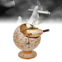 ash tray windproof vintage zinc alloy fancy gift ashtray storage for living room