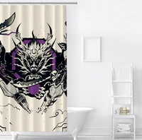dragon luminous eiffel saber angel customization home garden household merchandise bathroom products shower curtains waterproof