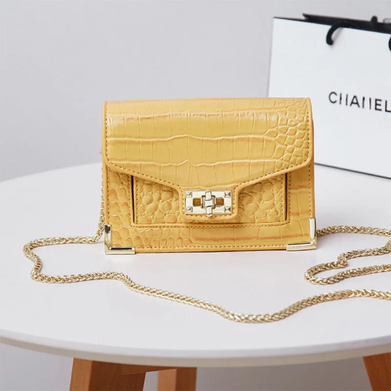 Новая модная сумка из искусственной кожи с крокодиловым узором для девочек