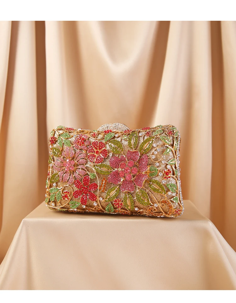 Новое поступление кошелек с синими стразами и кристаллами роскошный свадебный