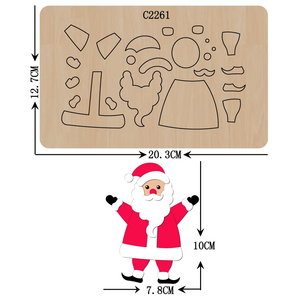 Новые деревянные штампы Санта Клауса Скрапбукинг C2261 | Дом и сад
